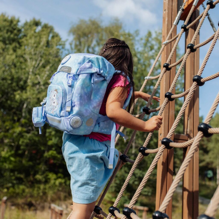 Ghiozdan, rucsac ergonomic, set clasic 7 piese, Unicorn Princess Ice Blue [23]