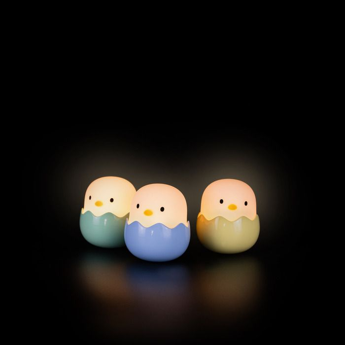 Set de 3 lumini de noapte MegaLight cu LED-uri „BABY EGGY” galben, verde, albastru [3]