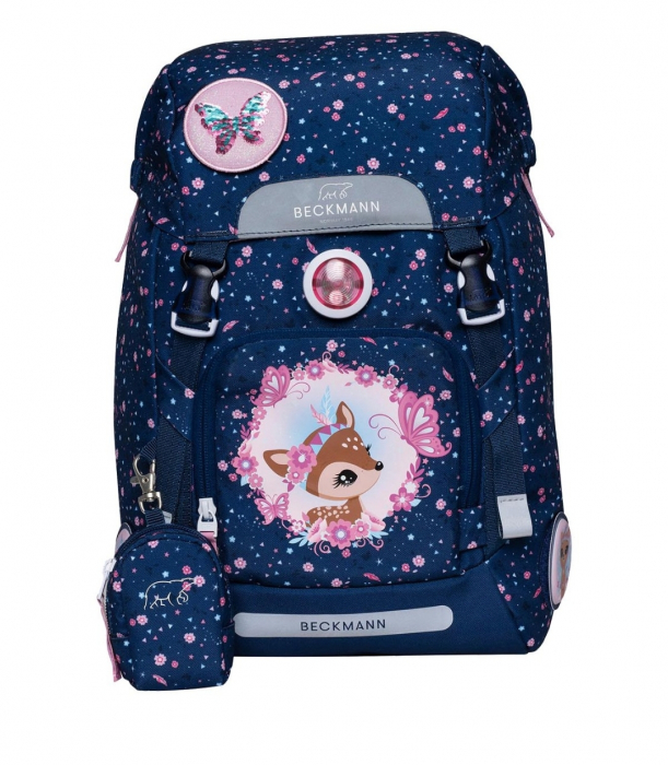Ghiozdan, rucsac ergonomic, set clasic 7 piese, Forest Deer Blue [2]