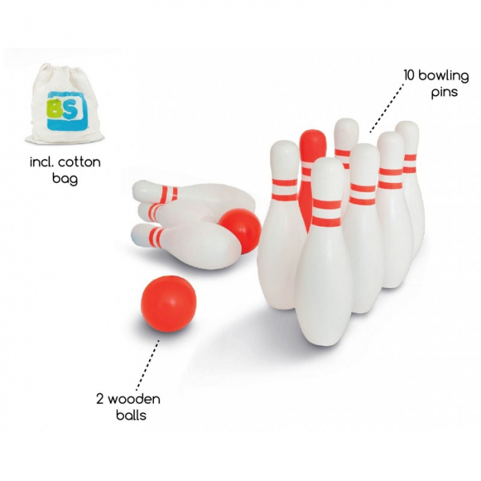 Set de bowling din lemn, BS Toys [2]