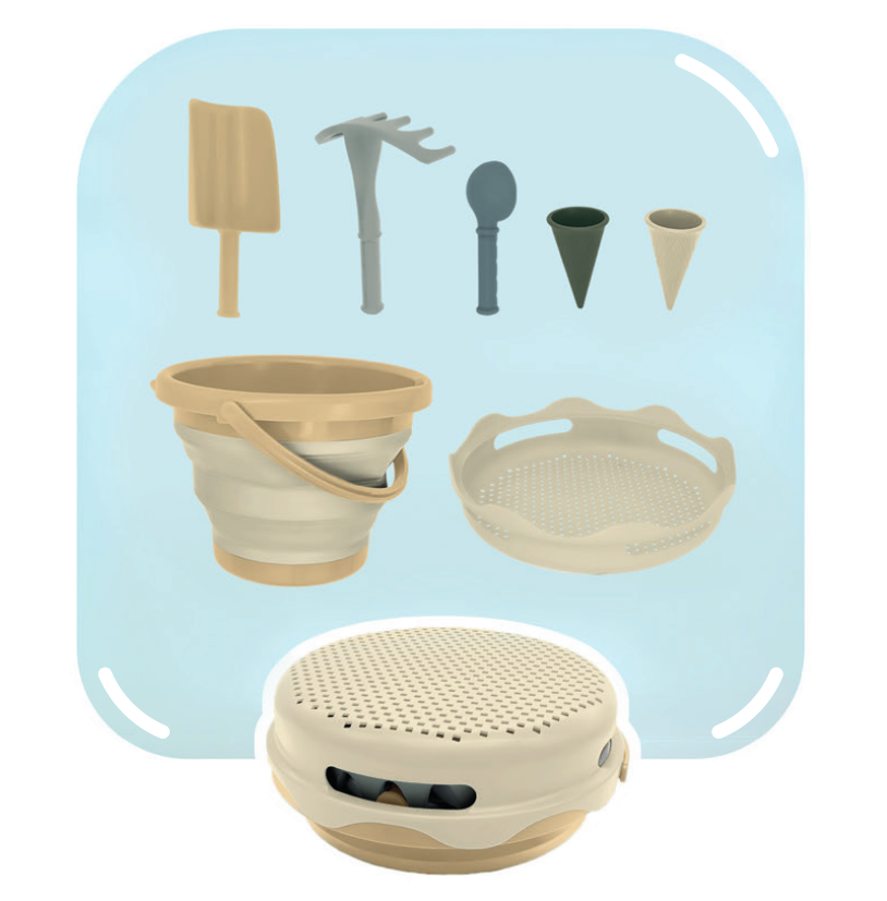 SET DE JUCARII DE NISIP 7IN1 SAND TOYS, BEIGE, COMPACTOYS [5]