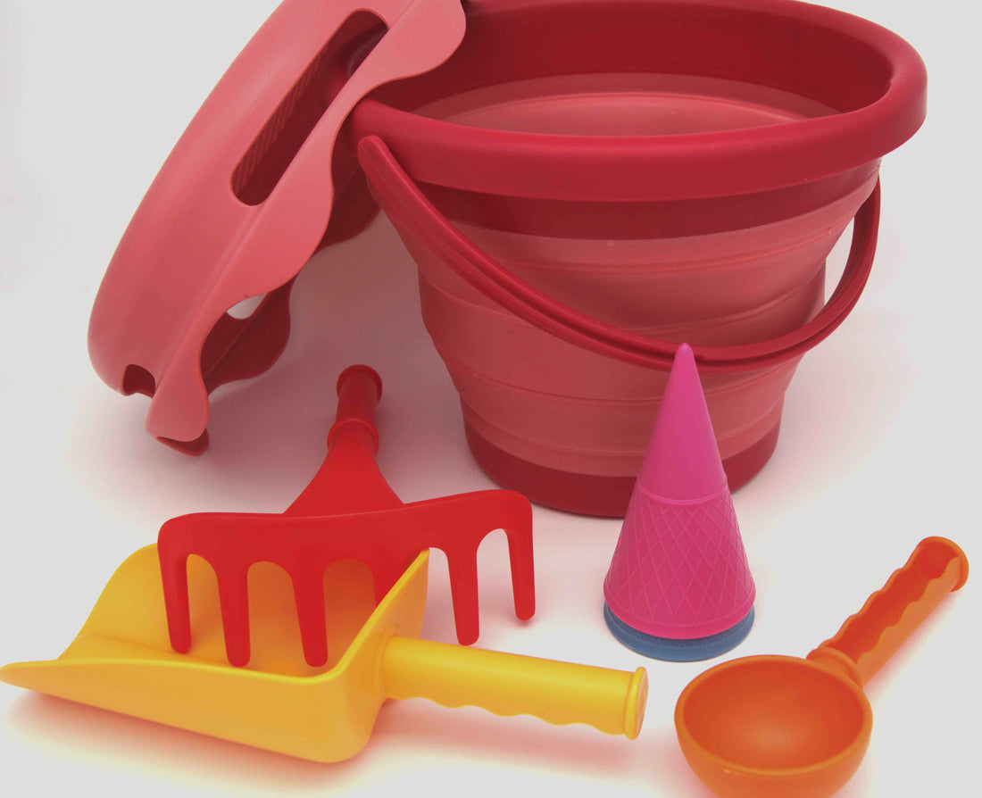 SET DE JUCARII DE NISIP 7IN1 SAND TOYS, ROSU, COMPACTOYS [4]