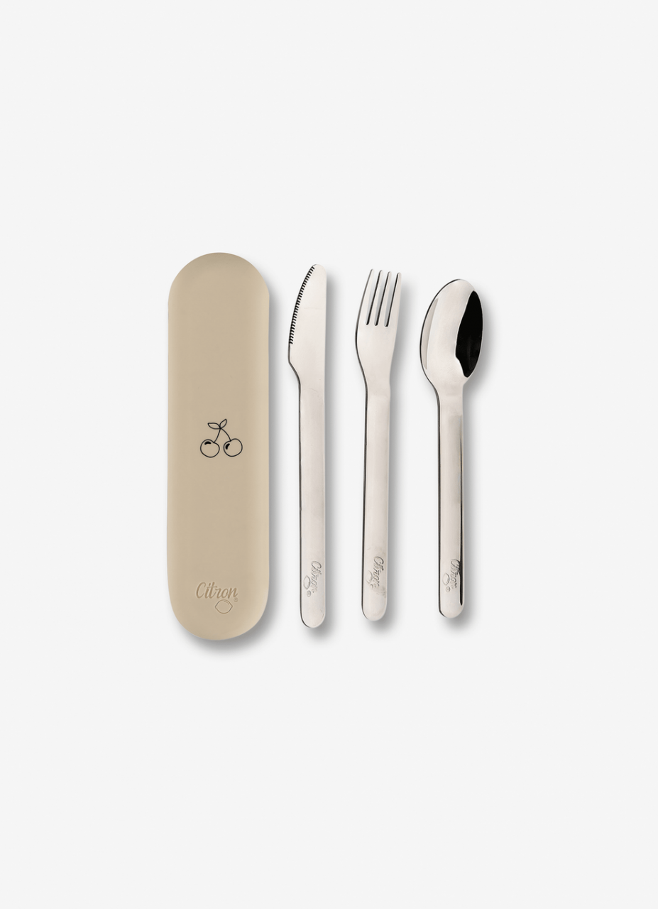 Set de tacâmuri din oțel inoxidabil cu husa de silicon - Cherry [2]