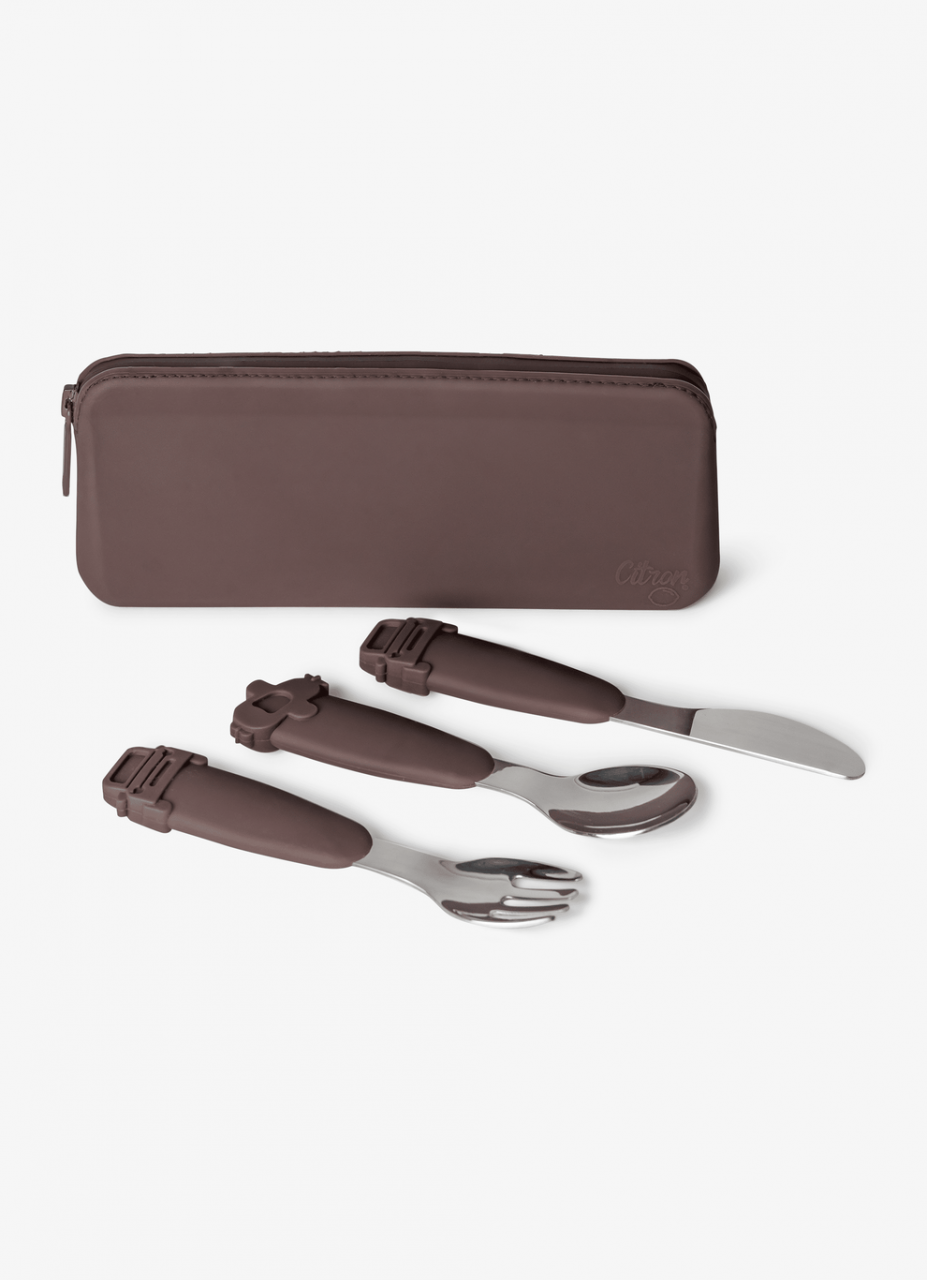 Set de tacâmuri din silicon cu husă - Vehicles- Plum [2]