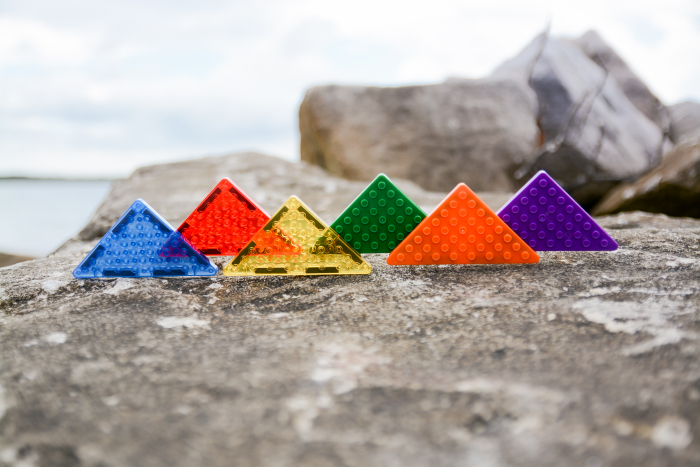 Set magnetic Magbrix 12 piese triunghi drept - compatibil cu caramizi de constructie tip Lego [3]