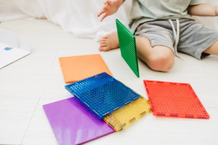 Set magnetic Magbrix 6 piese patrate mari - compatibil cu caramizi de constructie tip Lego [10]