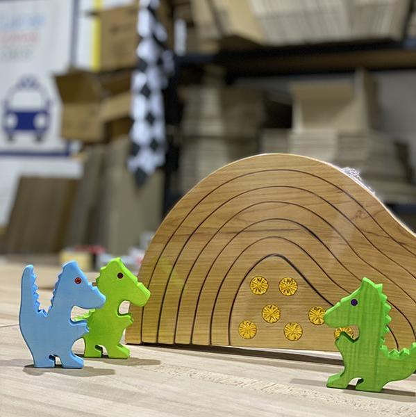 Set Pestera Dragonului, 11 piese din lemn, Bauspiel [5]