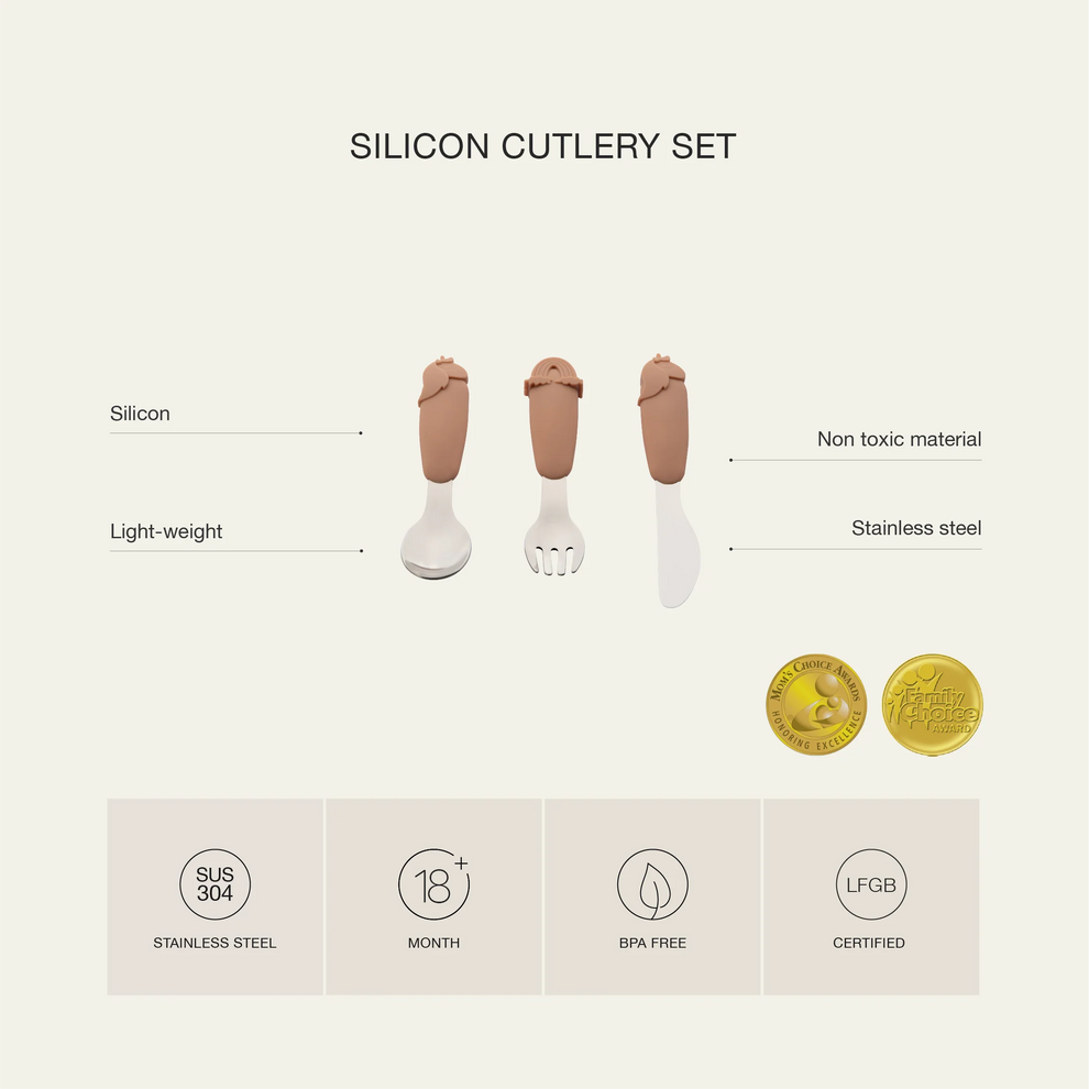 Set tacâmuri cu 3 piese din inox și silicon - Unicorn [6]