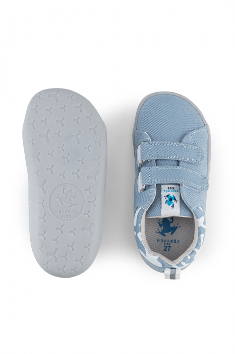 Sneakers barefoot,  SMART WALKER RECYCLED CANVAS, bumbac, Eco Blue Light [2]