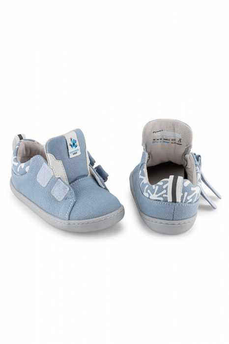 Sneakers barefoot,  SMART WALKER RECYCLED CANVAS, bumbac, Eco Blue Light [5]