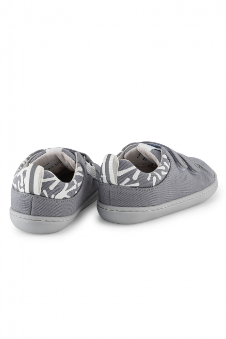 Sneakers barefoot,  SMART WALKER RECYCLED CANVAS, bumbac, Eco Grey [2]