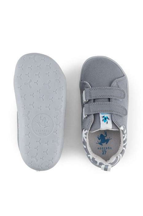 Sneakers barefoot,  SMART WALKER RECYCLED CANVAS, bumbac, Eco Grey [3]