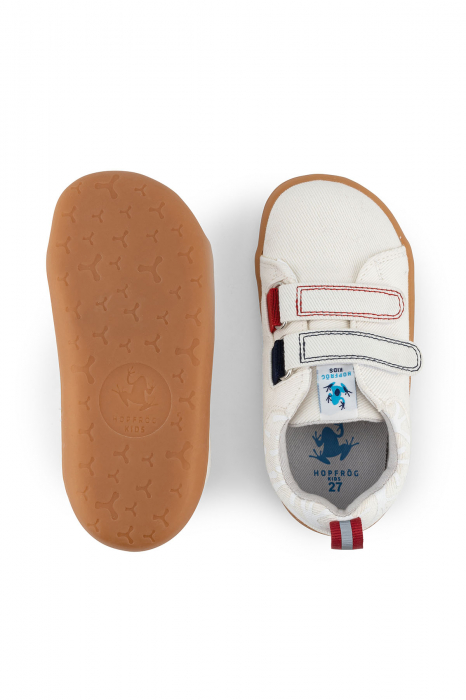 Sneakers barefoot,  SMART WALKER RECYCLED CANVAS, bumbac, Eco Off White [1]