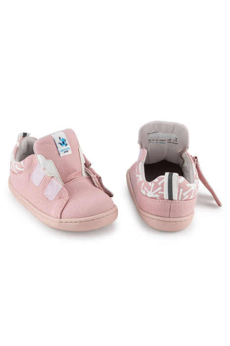 Sneakers barefoot,  SMART WALKER RECYCLED CANVAS, bumbac, Eco Pink [5]
