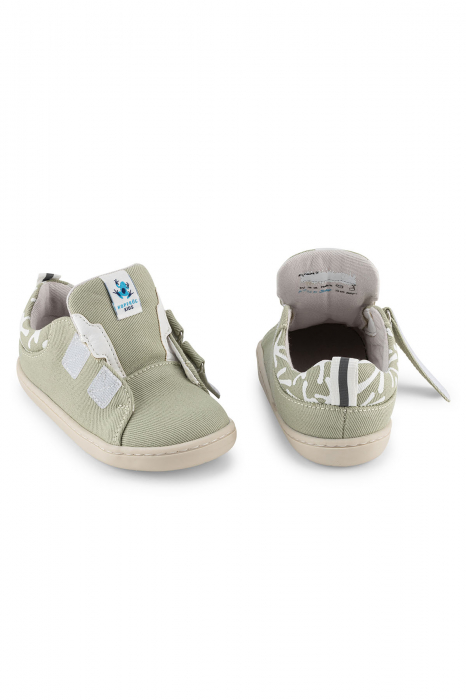 Sneakers barefoot,  SMART WALKER RECYCLED CANVAS, bumbac, Eco Sea Green [3]