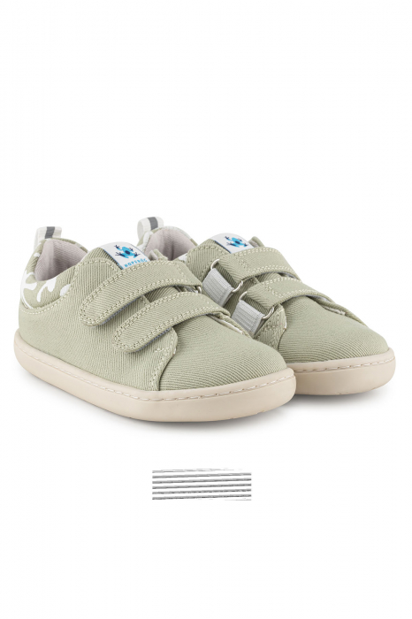 Sneakers barefoot,  SMART WALKER RECYCLED CANVAS, bumbac, Eco Sea Green [5]