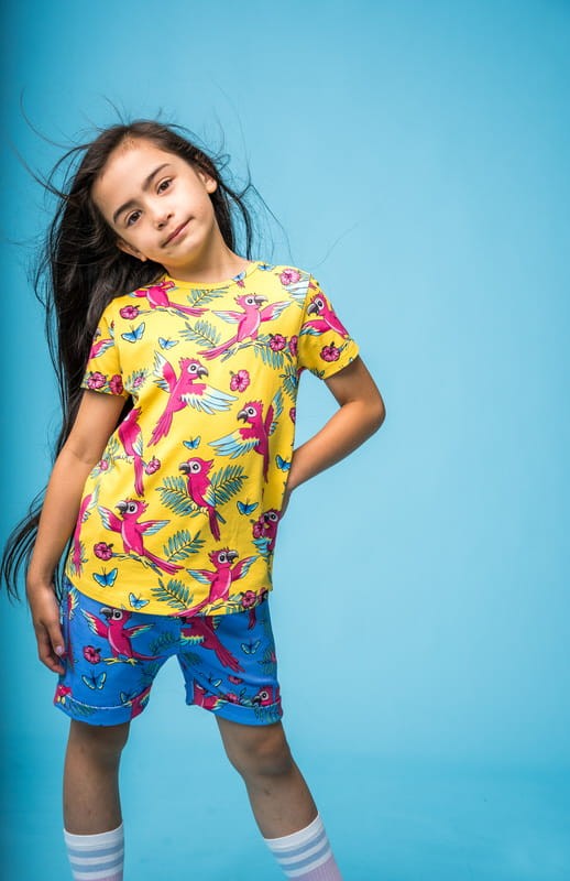 Tricou, bumbac organic, Yellow Parrot, Mullido [3]