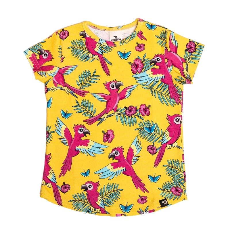 Tricou, bumbac organic, Yellow Parrot, Mullido [6]