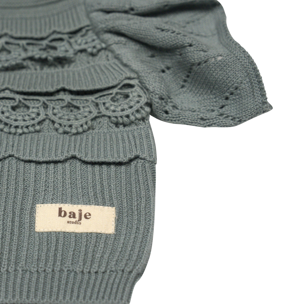 Vesta Mayfair, bumbac organic, culoarea Greyish blue, Baje [2]