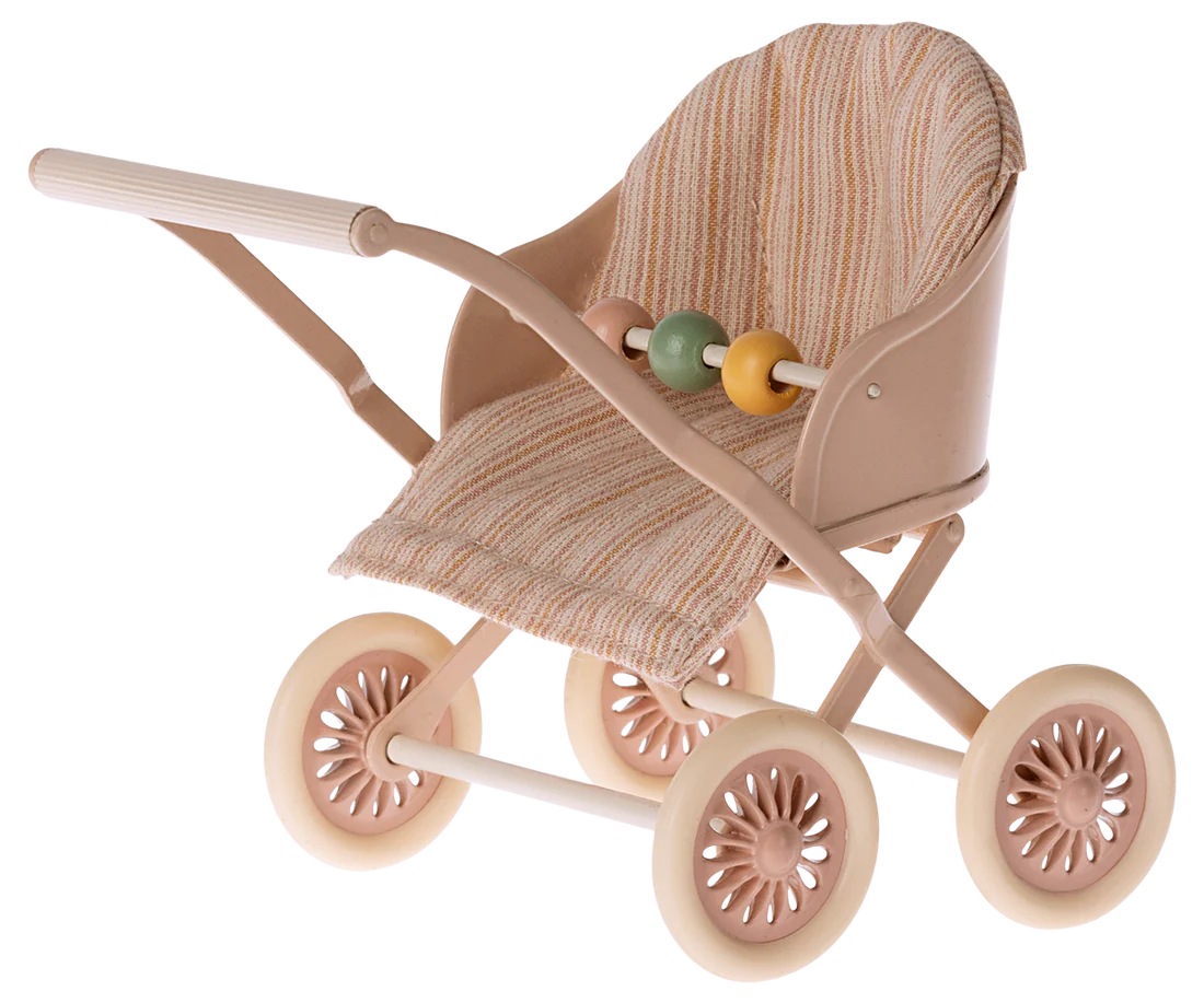 Jucarii de rol - ACCESORII MAILEG - Carucior mini pentru soricei Maileg – Rose