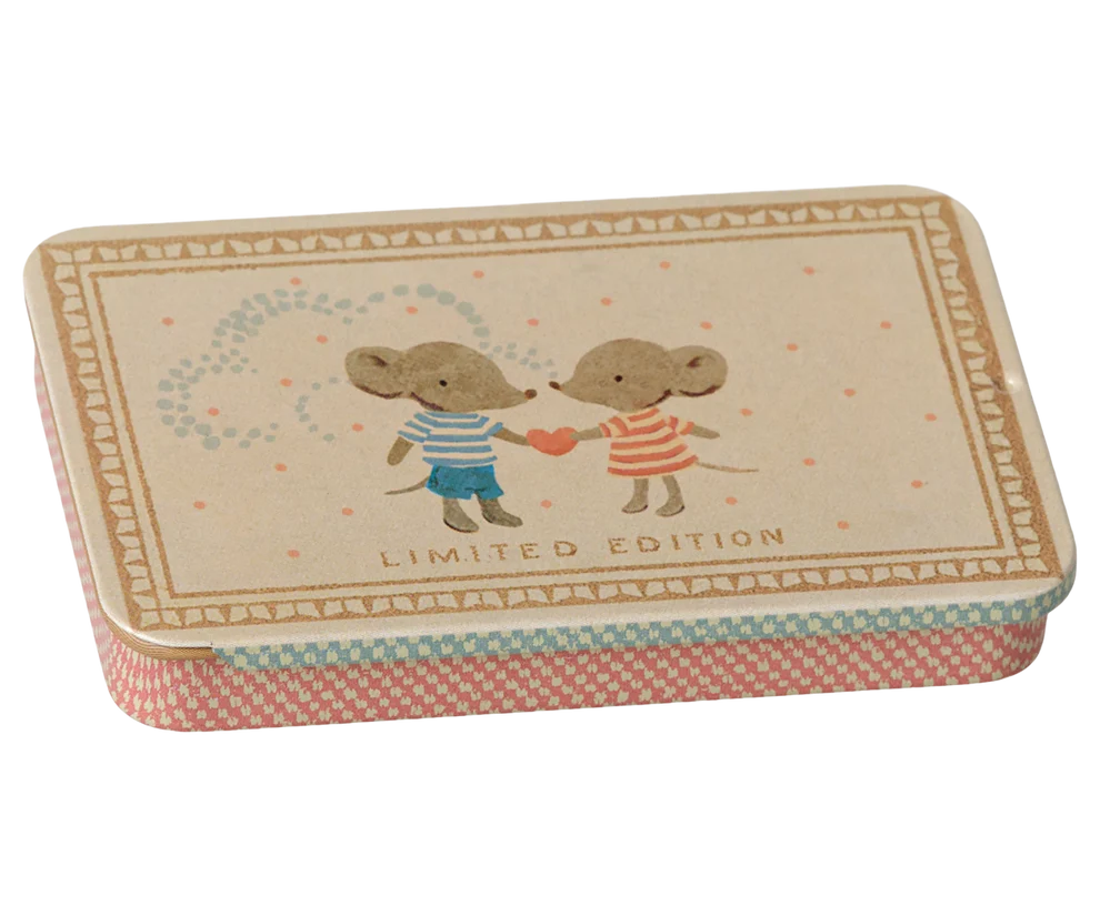 Jucarii creative - accesorii maileg  - Cutie metalică cu capac glisant - Șoareci