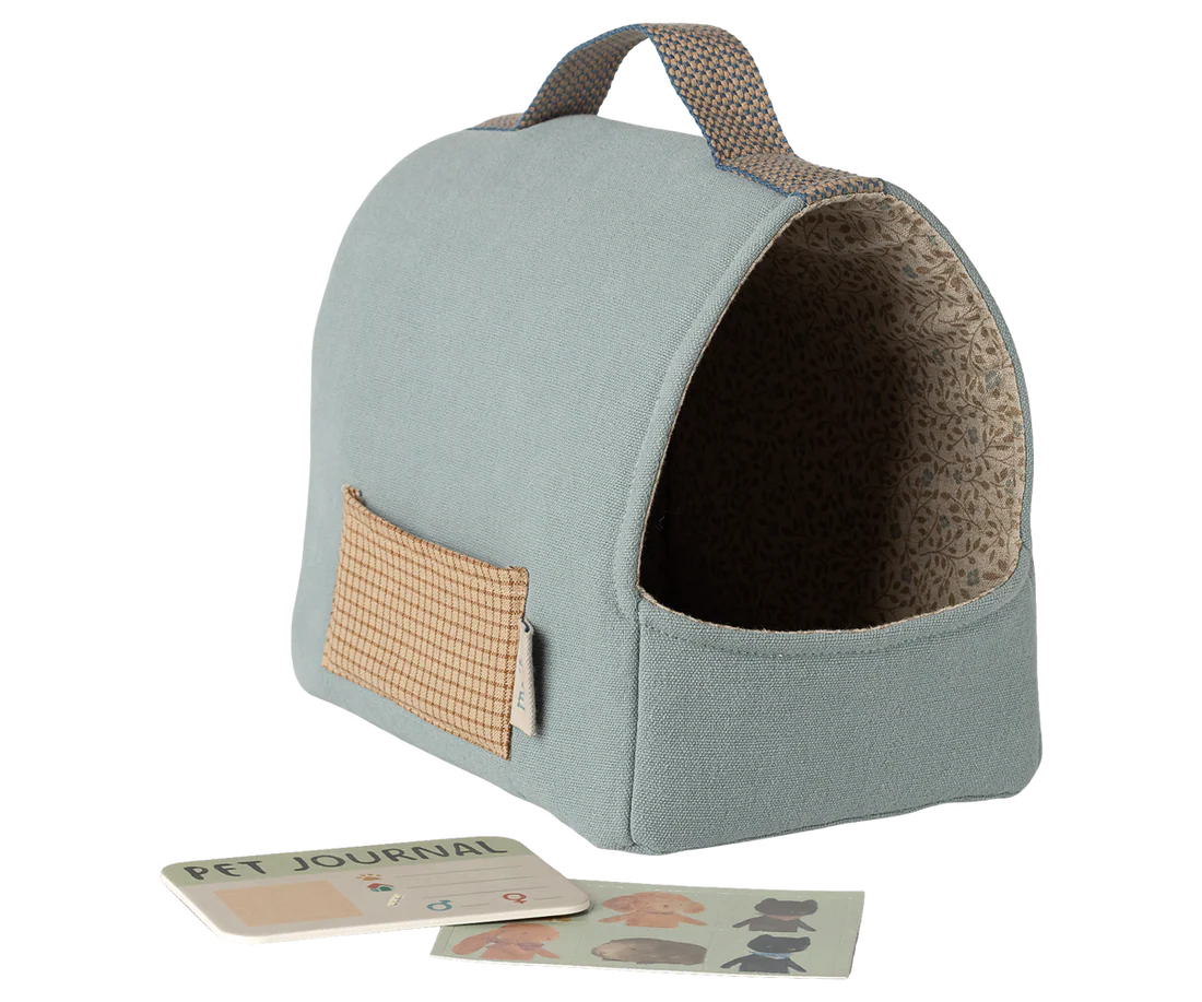 Jucării bebe - ACCESORII MAILEG - Geantă pentru animale de companie, mică, BLEU