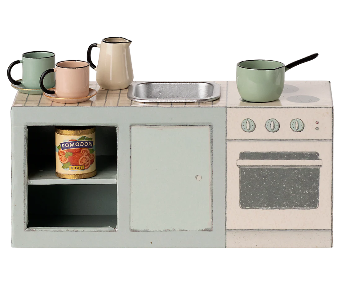 Jucarii de constructie - accesorii maileg - insula de bucătărie, Șoarece