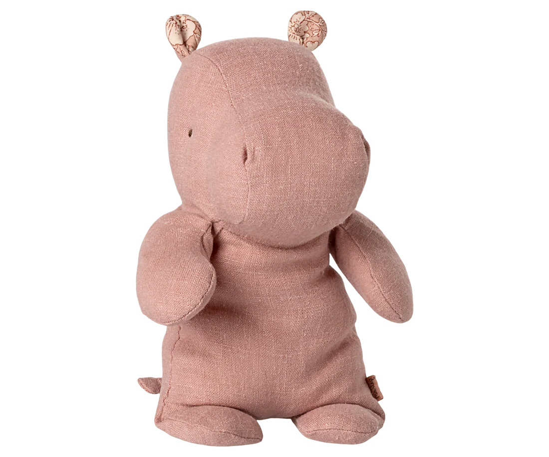 Jucării de rol - accesorii maileg - jucarie textila - Prieteni de safari, Hipopotam, Mic - Roz