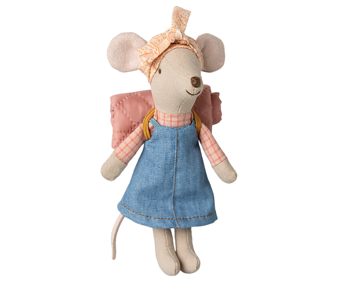 Jucării de rol - accesorii  maileg - Jucărie textila - Șoarecele calator, sora mai mare