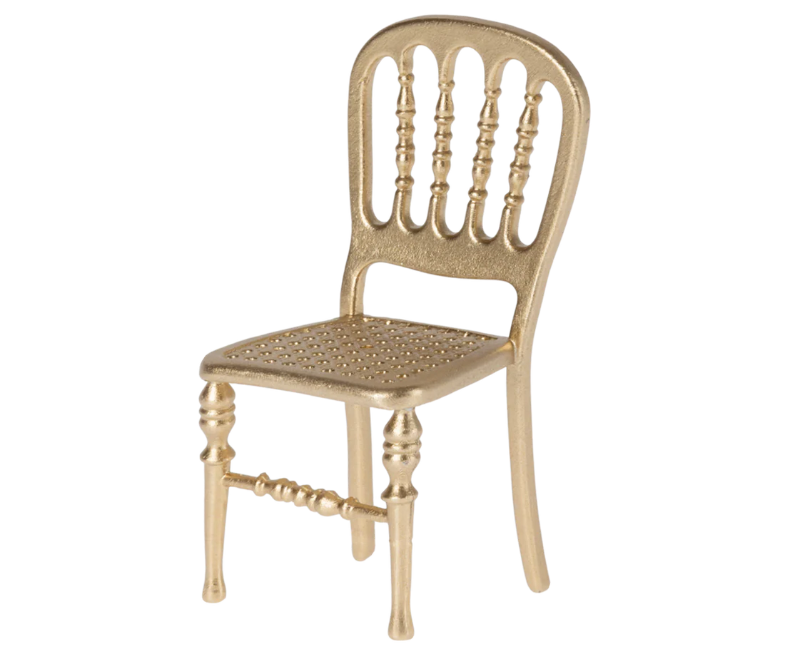 Jucarii de constructie - accesorii maileg - Scaun, Șoarece - Auriu