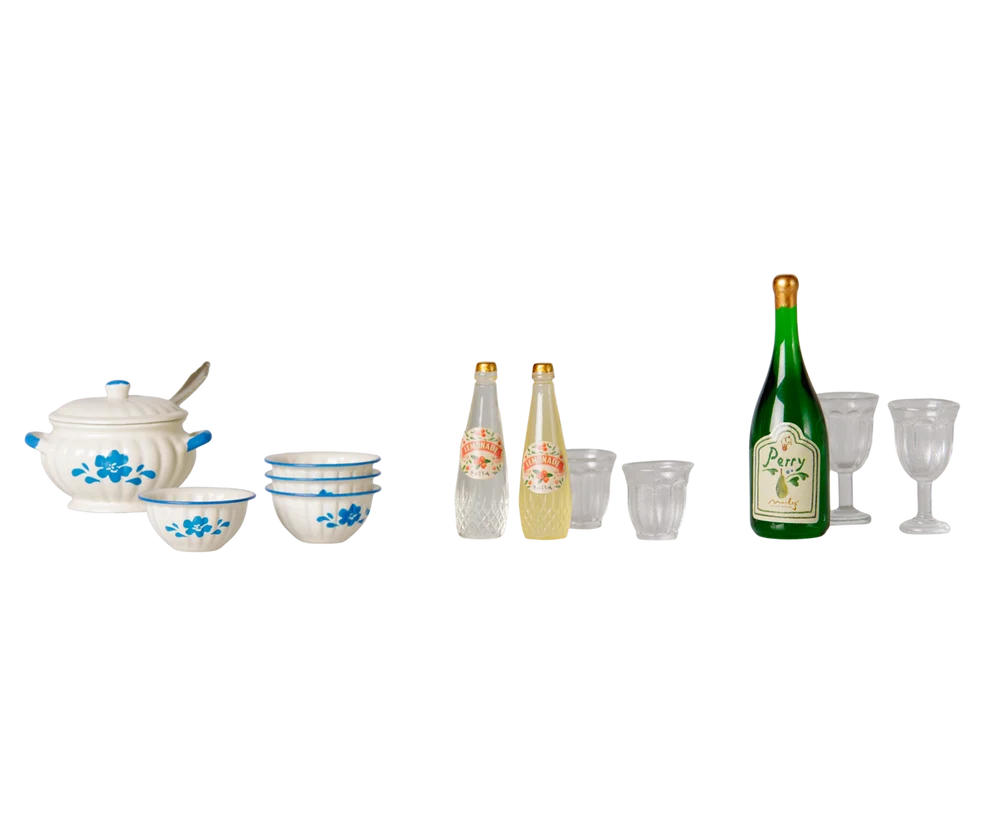 Jucarii de constructie - accesorii maileg - Set pentru  supă, Șoarece