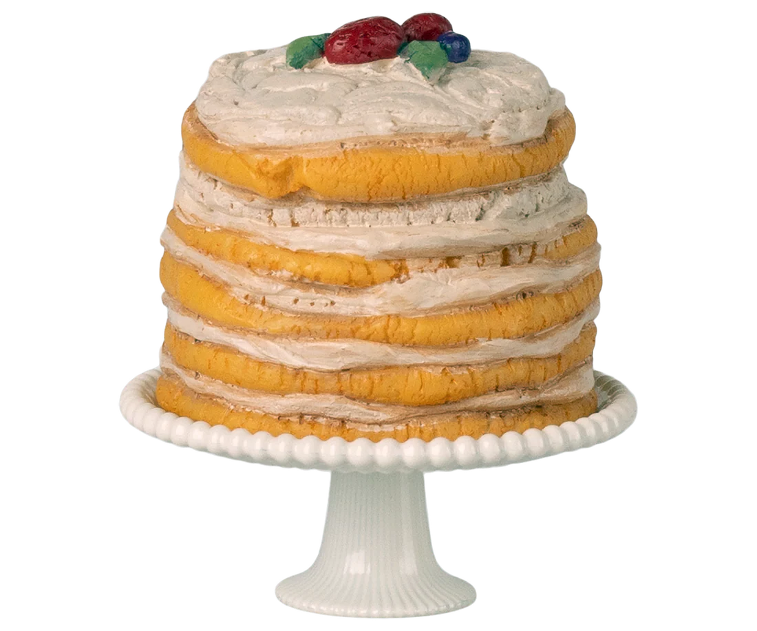 Jucarii creative - accesorii maileg - Tort și decor pentru tort, Șoricel - off- white