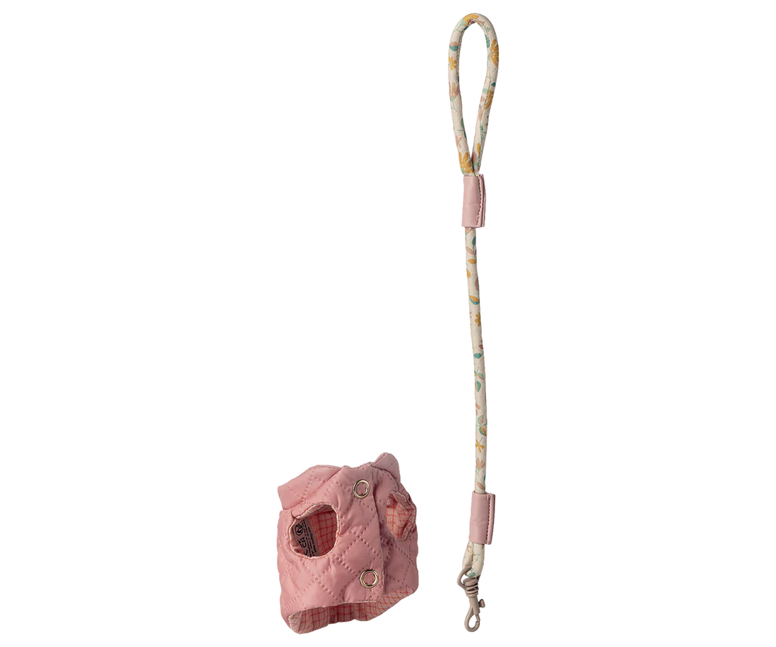 Jucarii de constructie - ACCESORII MAILEG - Zgardă și lesă pentru animale de companie, Rosa