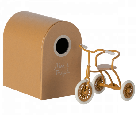 Produse - Accesorii pentru căsuța de păpuși - Tricicleta cu garaj - Ochre