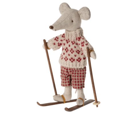 Maileg - Accesorii pentru soricei, Schiuri și bete, Mum & Dad mouse,  Maileg