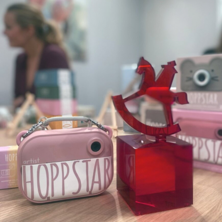 Jucarii creative - Aparat foto digital pentru copii, cu functie de printare instant, Hoppstar Artist Pink Blush