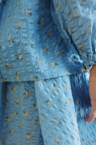 Bluza cu volane, din bumbac organic, Kim [3]