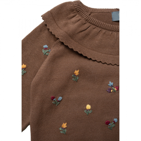 Bluza tricotată, brodată, bumbac organic,Marie, Hanevild [3]