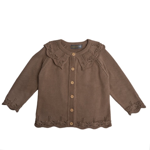 Cardigan tricotat, Ally, bumbac organic, Hanevild [6]