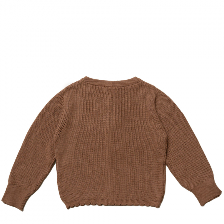 Cardigan tricotat, brodat, bumbac organic, Dagmar, Hanevild [6]