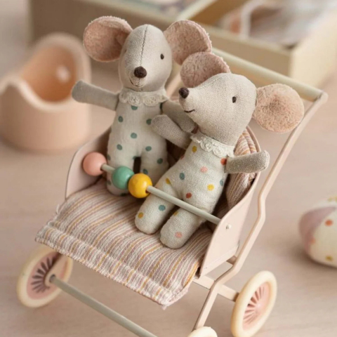 Carucior mini pentru soricei Maileg – Rose [1]