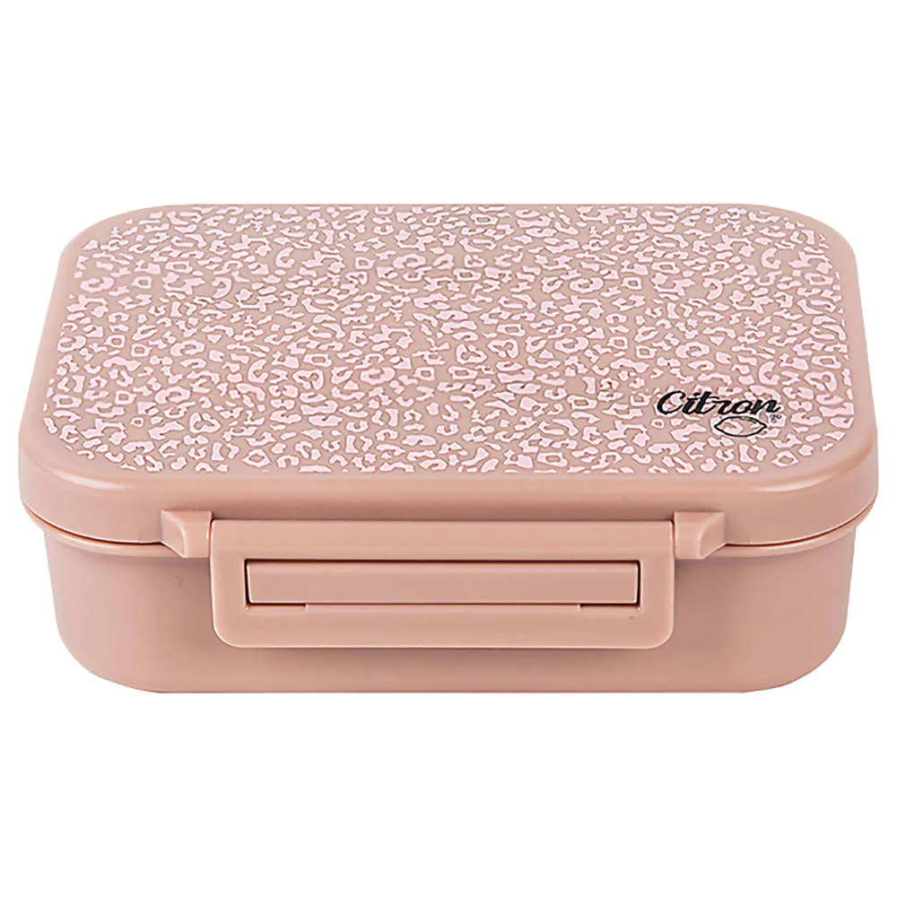 Caserole - Caserola gustări cu 3 compartimente - Pink Animal Print, Leona