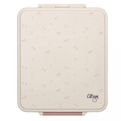 Caserola pentru prânz cu 4 compartimente + 1 borcan termoizolant - Grand Unicorn White [2]
