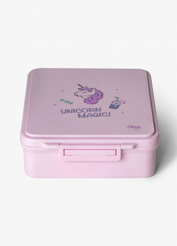 Caserola pentru prânz cu 4 compartimente + 1 borcan termoizolant - Stormy Unicorn [1]