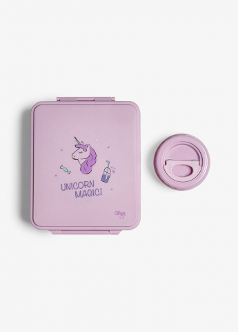 Produse - Caserola pentru prânz cu 4 compartimente + 1 borcan termoizolant - Stormy Unicorn