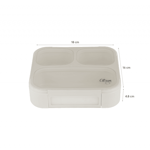 Caserola pentru prânz, cu furculiță și lingură - Beige [4]