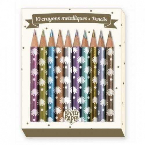 Educative - Creioane colorate metalice Chic, Djeco