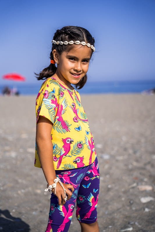 Branduri - Crop top, bumbac organic, Yellow Parrot, Mullido