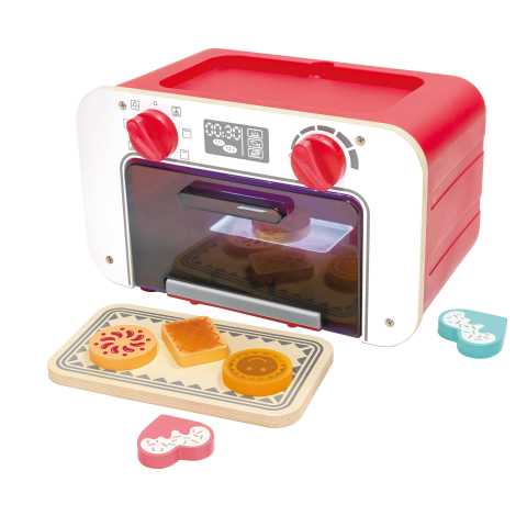 Jucarii Hape - Cuptor de jucarie din lemn pentru copii, cu prajituri