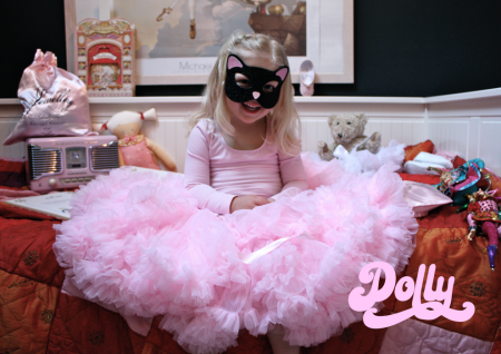 DOLLY by LePetitTom - Fusta Tutu Pettitskirt + Tutu pentru păpușă + rucsac de balet de marcă